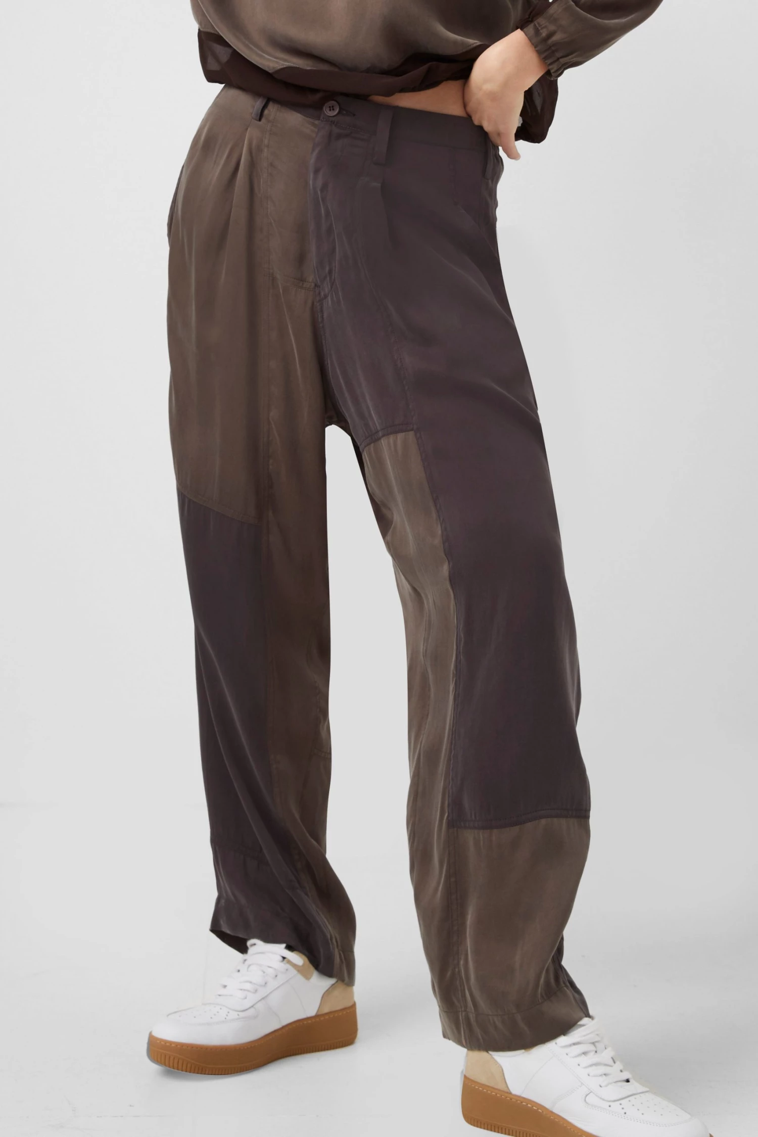 French Connection Altra Colour Block Drape Trousers 3 French Connection Altra Colour Block Drape Trousers