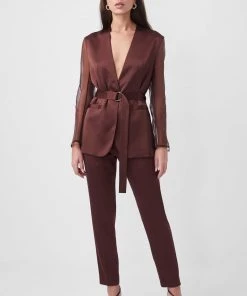 French Connection Enid Satin Tapered Trousers