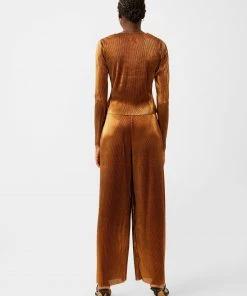 French Connection Taina Metallic Pleated Top Sale 10 French Connection Taina Metallic Pleated Top Sale