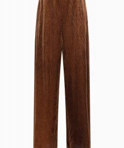French Connection Taina Pleated Metallic Trousers