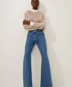 French Connection Zuzi Linen-Blend Denim Wide Jeans