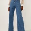 French Connection Zuzi Linen-Blend Denim Wide Jeans