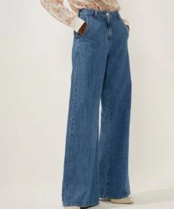 French Connection Zuzi Linen-Blend Denim Wide Jeans