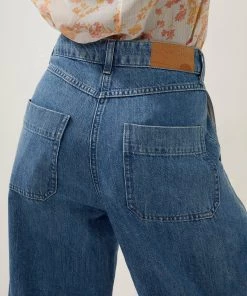 French Connection Zuzi Linen-Blend Denim Wide Jeans