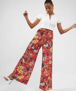 French Connection Blossom Delphine Wide-Leg Trousers