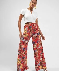 French Connection Blossom Delphine Wide-Leg Trousers