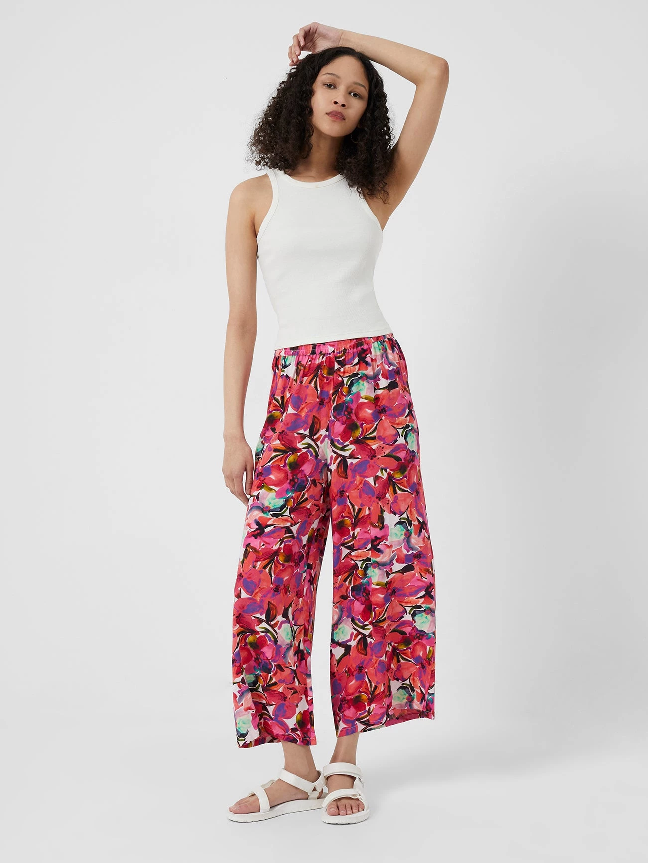 French Connection New In Adelphie Delphine Wide-leg Culotte Trousers 3 French Connection New In Adelphie Delphine Wide-leg Culotte Trousers