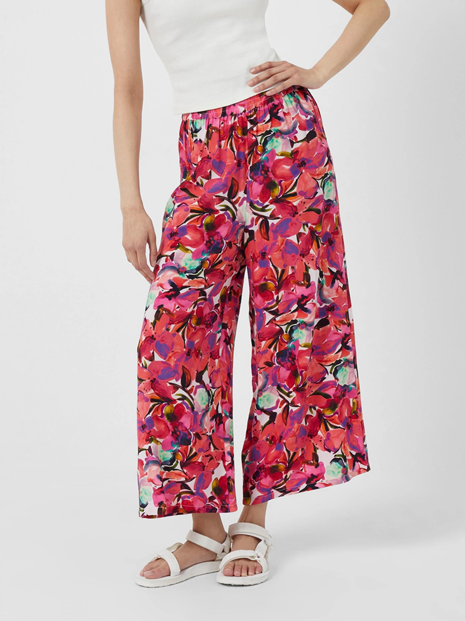 French Connection New In Adelphie Delphine Wide-leg Culotte Trousers 4 French Connection New In Adelphie Delphine Wide-leg Culotte Trousers