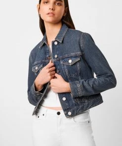 French Connection Macee Micro Western Denim Jacket