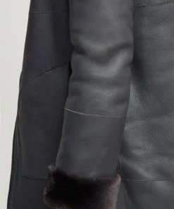 French Connection Zelda Shearling Zip Reversible Coat Coats & Jackets