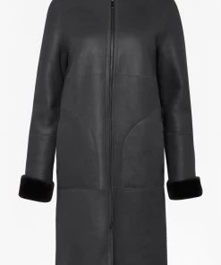 French Connection Zelda Shearling Zip Reversible Coat Coats & Jackets