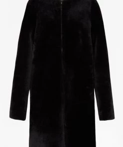 French Connection Zelda Shearling Zip Reversible Coat Coats & Jackets