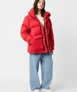 French Connection Micro Cotton Drill Puffer Jacket Coats & Jackets