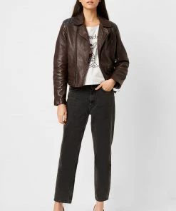 French Connection Adi Adela Leather Biker Jacket