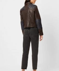 French Connection Adi Adela Leather Biker Jacket