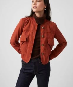 French Connection Alba Suede Biker Jacket