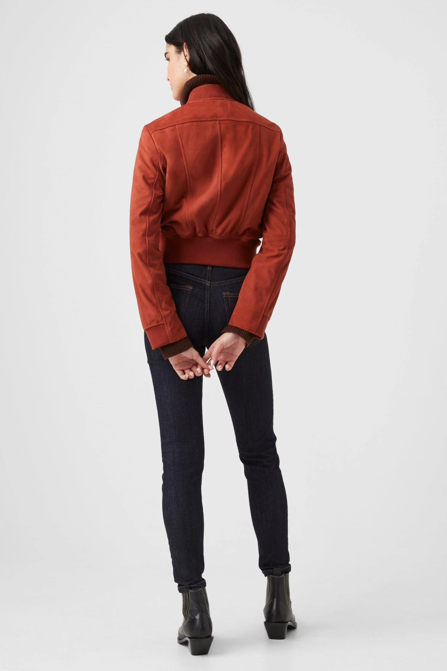 French Connection Alba Suede Biker Jacket 6 French Connection Alba Suede Biker Jacket