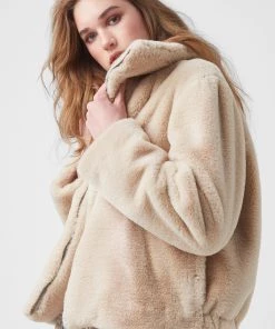 French Connection Sale Buona Faux Fur Zip Thru Jacket