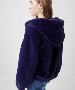French Connection Sale Buona Faux Fur Hooded Jacket