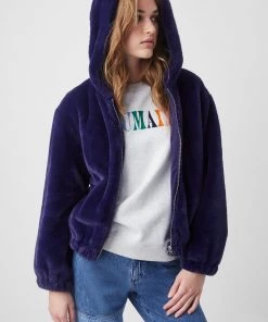 French Connection Sale Buona Faux Fur Hooded Jacket