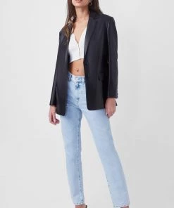 French Connection Crolenda Vegan Leather Suit Jacket Sale