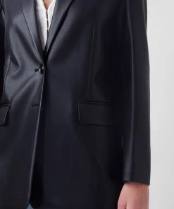 French Connection Crolenda Vegan Leather Suit Jacket Sale