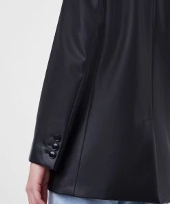 French Connection Crolenda Vegan Leather Suit Jacket Sale