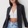 French Connection Crolenda Vegan Leather Suit Jacket Sale