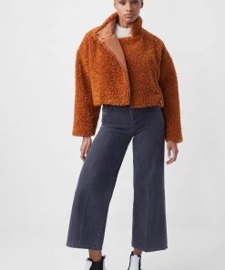 French Connection Sale Iren Faux Fur Cropped Jacket