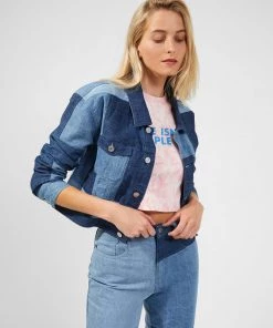 French Connection Coats & Jackets Patched Denim Cropped Jacket 10 French Connection Coats & Jackets Patched Denim Cropped Jacket