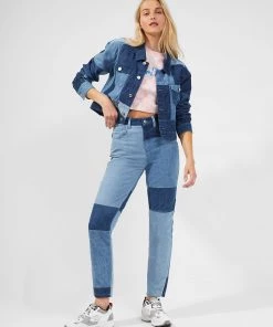French Connection Coats & Jackets Patched Denim Cropped Jacket