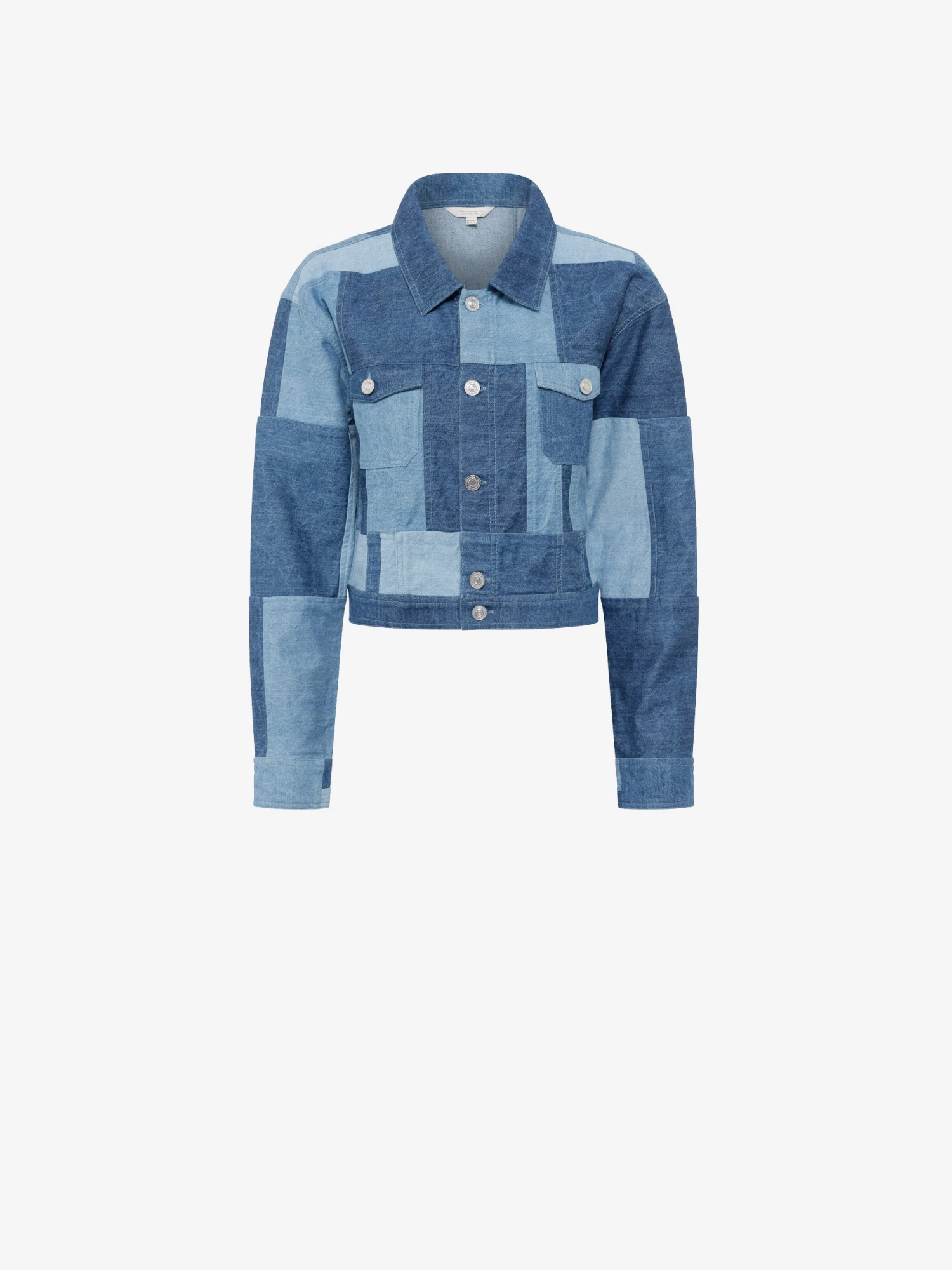 French Connection Coats & Jackets Patched Denim Cropped Jacket 8 French Connection Coats & Jackets Patched Denim Cropped Jacket