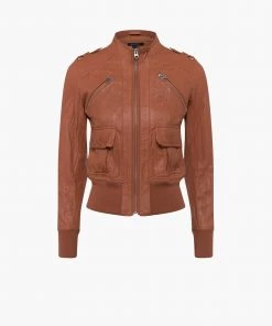 French Connection Arada Bleeker Leather Jacket Coats & Jackets