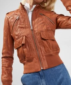 French Connection Arada Bleeker Leather Jacket Coats & Jackets