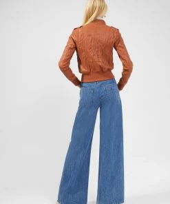 French Connection Arada Bleeker Leather Jacket Coats & Jackets