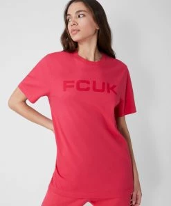 French Connection Fcuk Organic Bold Logo T-Shirt Sale