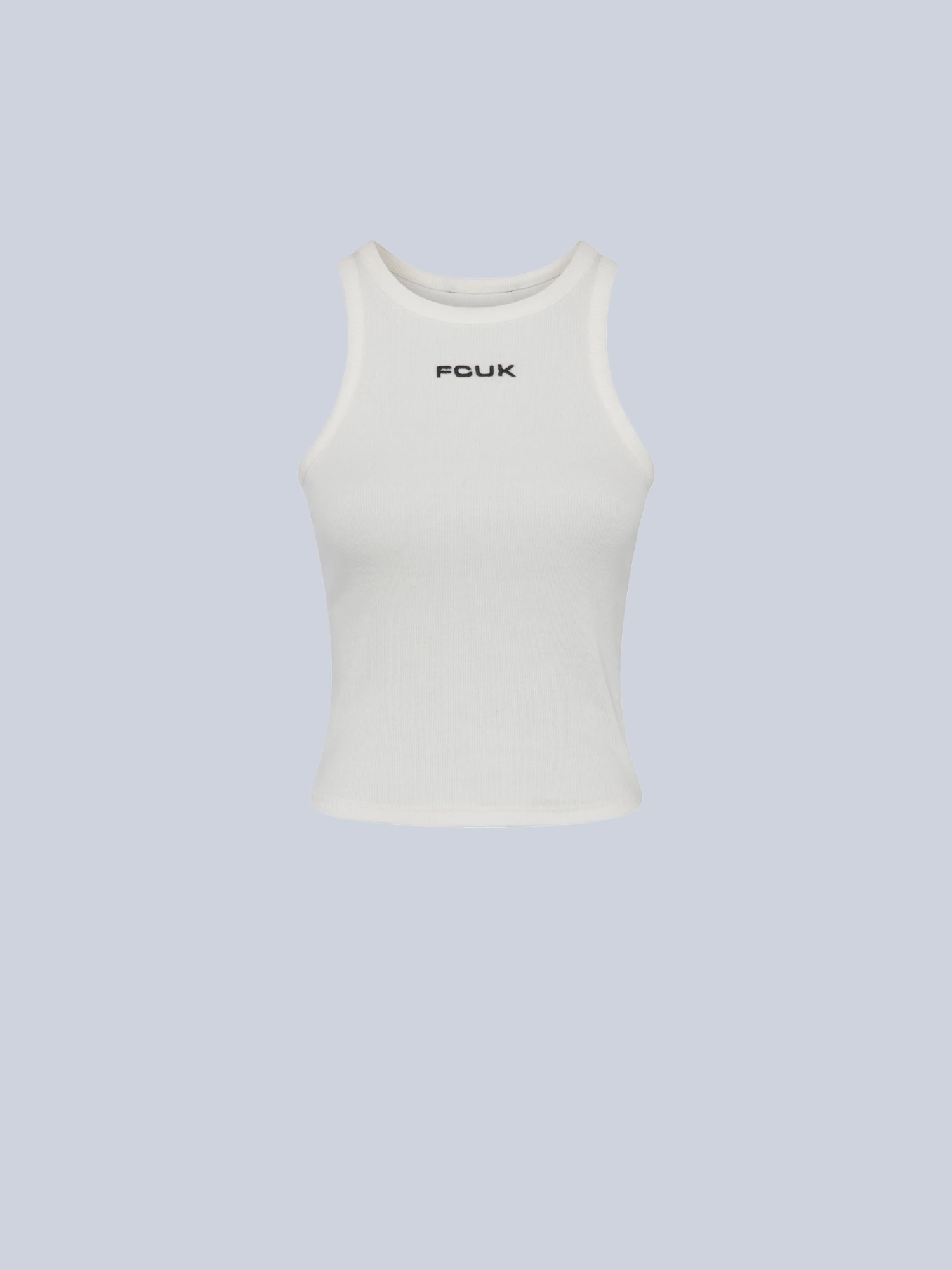 French Connection View All Fcuk Cropped Ribbed Racer Vest 7 French Connection View All Fcuk Cropped Ribbed Racer Vest