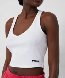 French Connection Fcuk Organic Ribbed Jersey Top