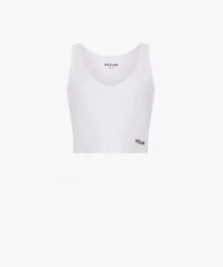 French Connection Fcuk Organic Ribbed Jersey Top