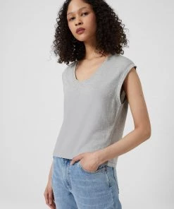French Connection Shop Sustainable Perinne Organic Cotton Jersey Top