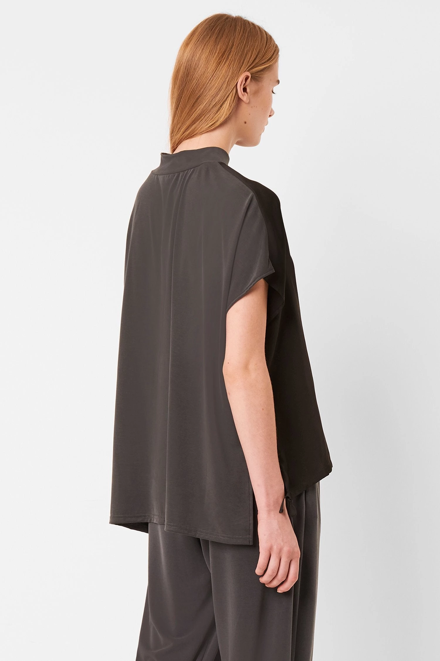 French Connection Tops Ren Cupro Mix Drawstring Hem Tee 3 French Connection Tops Ren Cupro Mix Drawstring Hem Tee