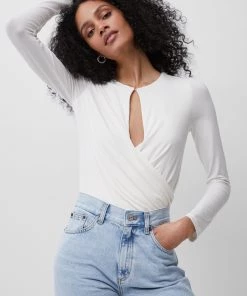 French Connection Samie Jersey Wrap Top Sale