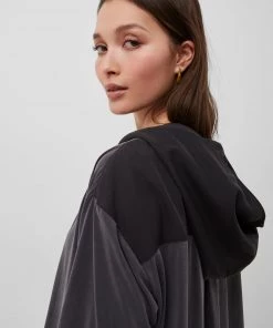 French Connection Renya Cupro Hooded Cardigan Sale