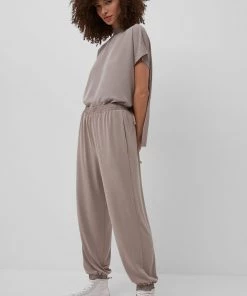 French Connection Renya Cupro Drawstring Hem Top Tops