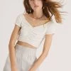 French Connection Piah Off-Shoulder Crop Top Sale