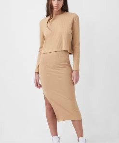 French Connection Sale Tommy Ribbed Crop Top