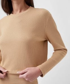 French Connection Sale Tommy Ribbed Crop Top