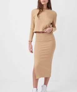 French Connection Sale Tommy Ribbed Crop Top