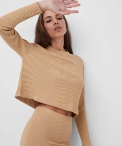 French Connection Sale Tommy Ribbed Crop Top