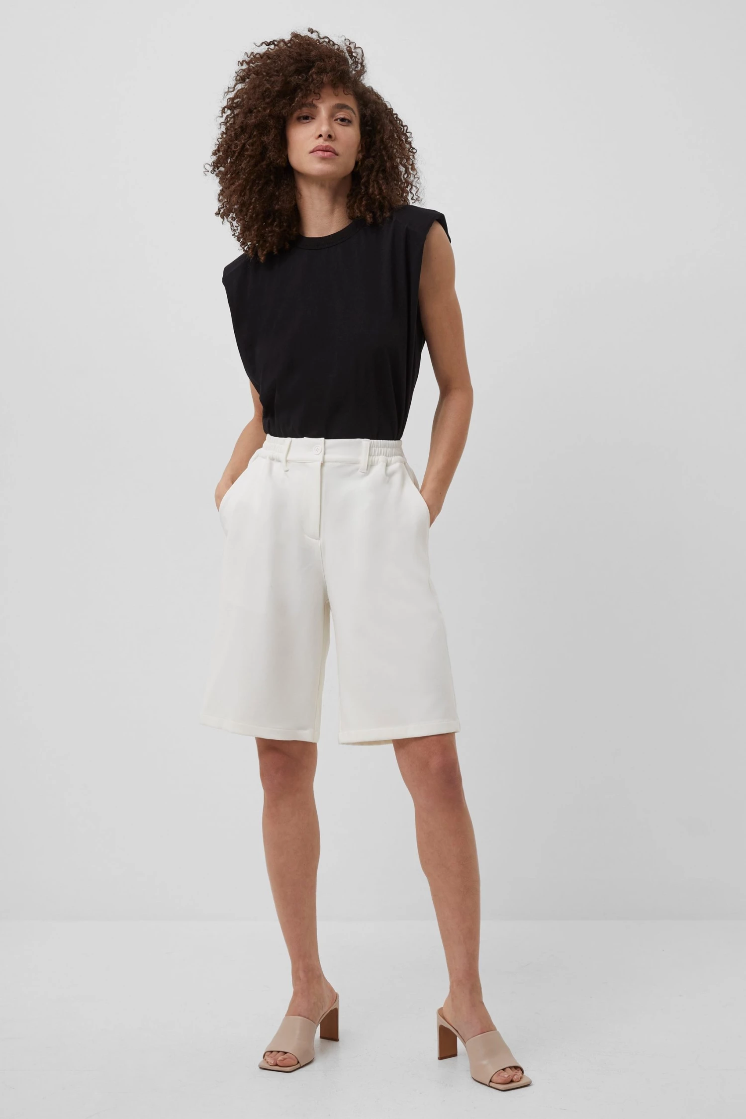 French Connection Shoulder Pad Jersey Tank Top 5 French Connection Shoulder Pad Jersey Tank Top